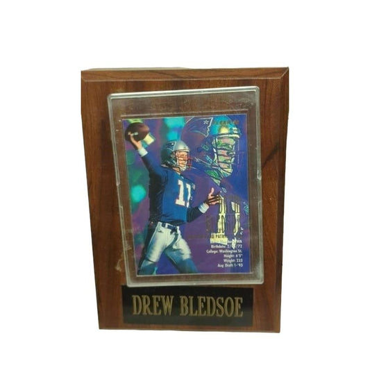 Vintage 1998 Drew Bledsoe #11 New England Patriots Memorabila Plaque