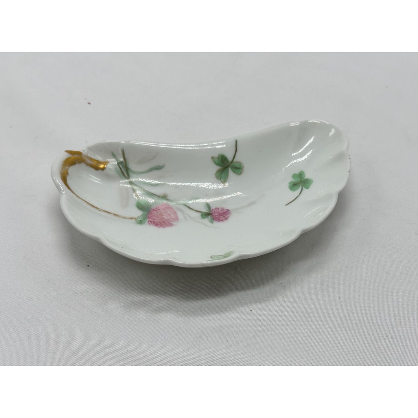 H&C Haviland Depose Limoges Pink Blue Yellow Floral Bone Dish Plate Backstamp