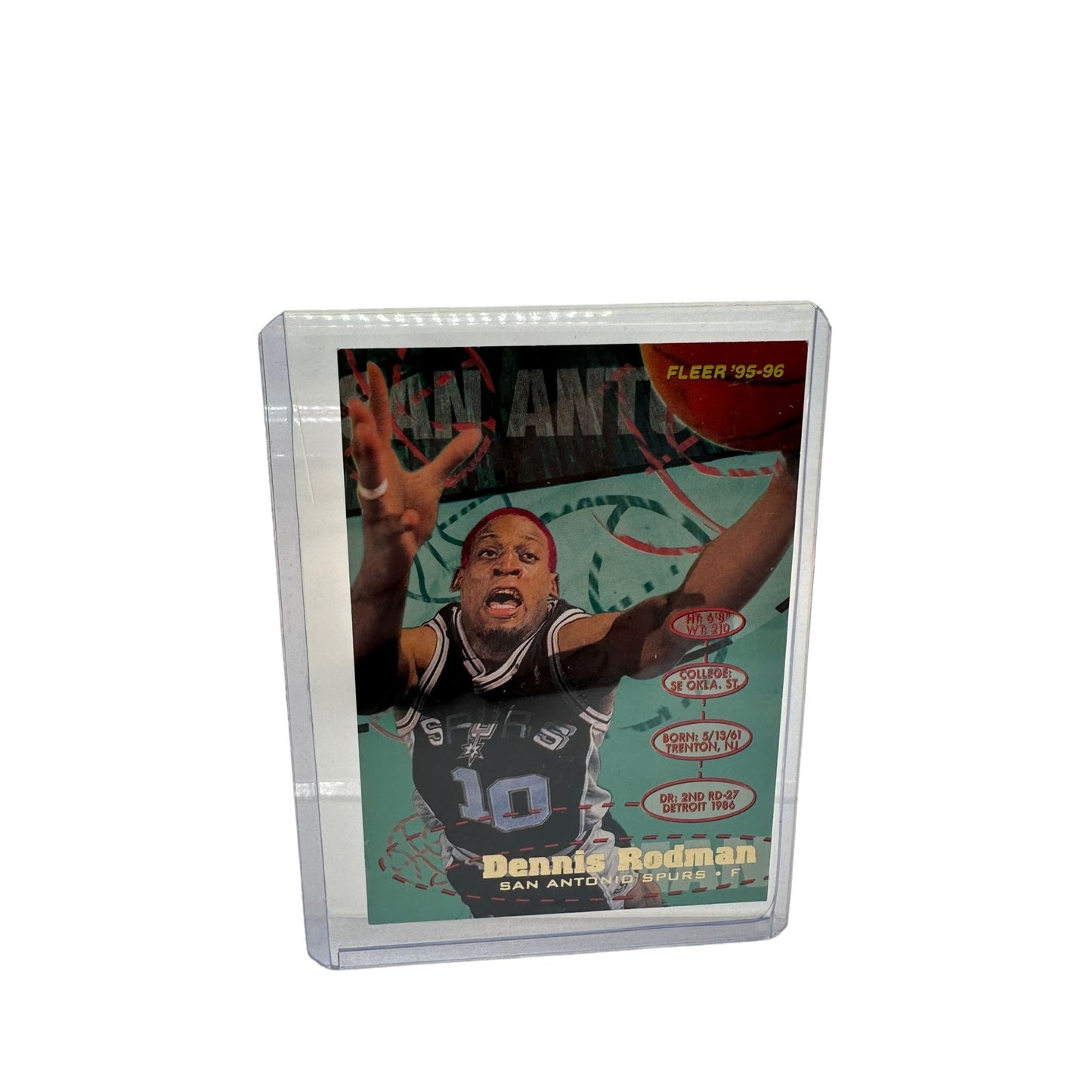 Vintage 1995-1996 FLEER BASKETBALL DENNIS RODMAN #174 Sports Card Collectible