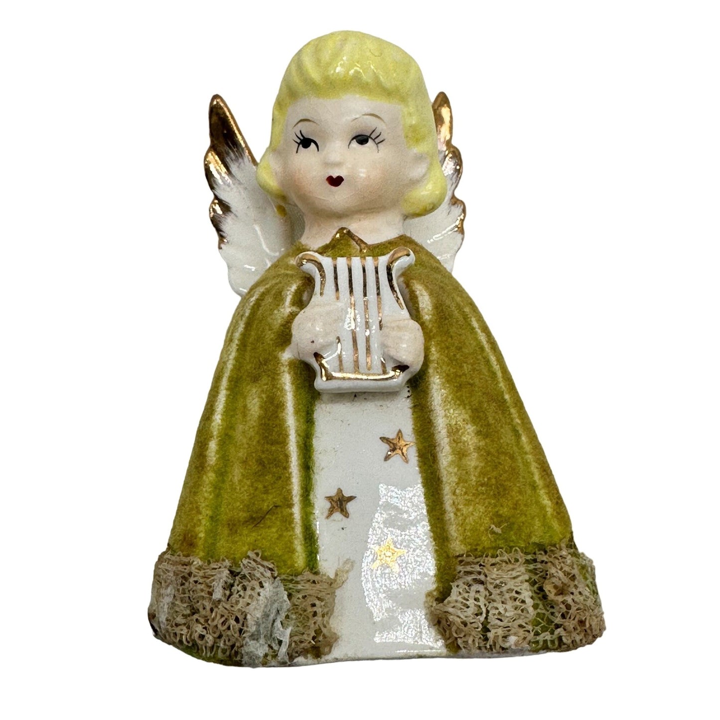 Vintage Angel Christmas Figurine 1940s-50s Ceramic Made in Japan Collectible