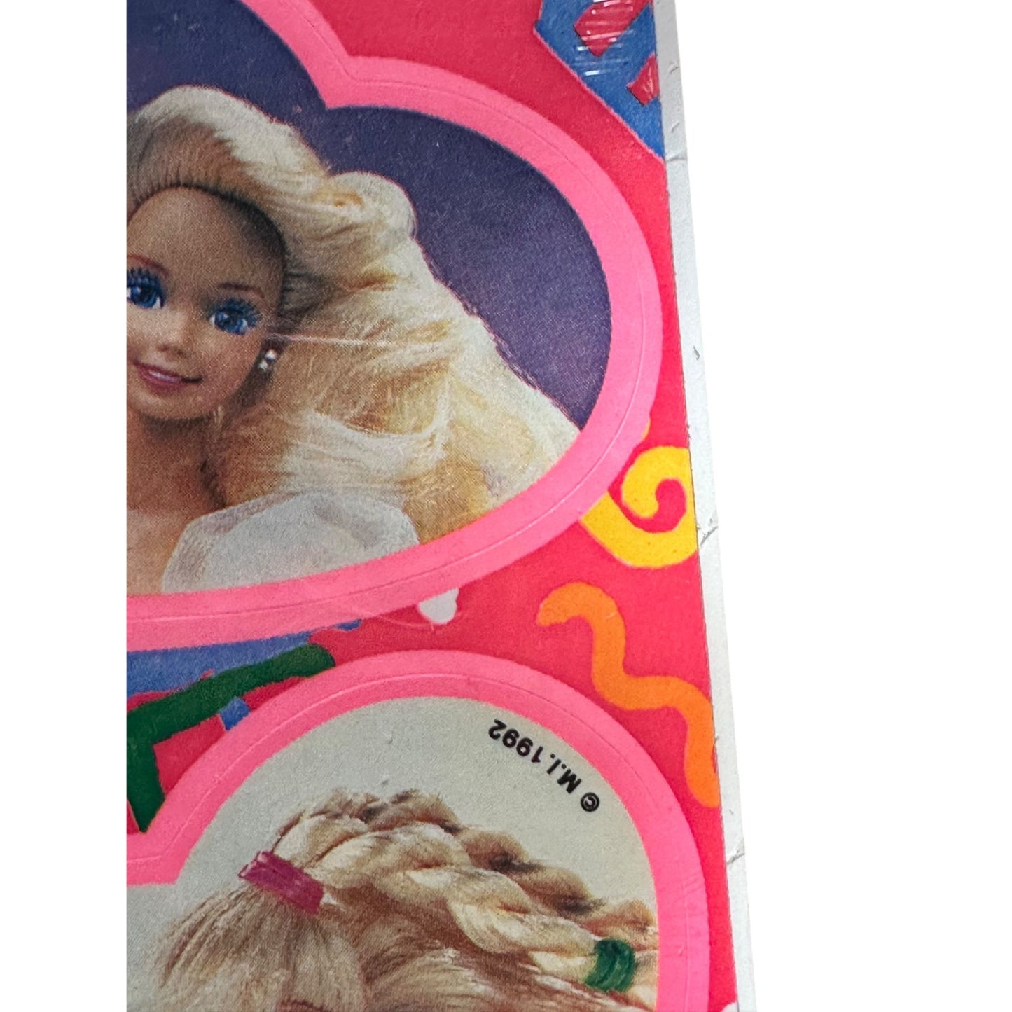 Vintage 1992 Barbie Stickers Pack With 2 Self-Adhesive Sheets By Gibson Greetings