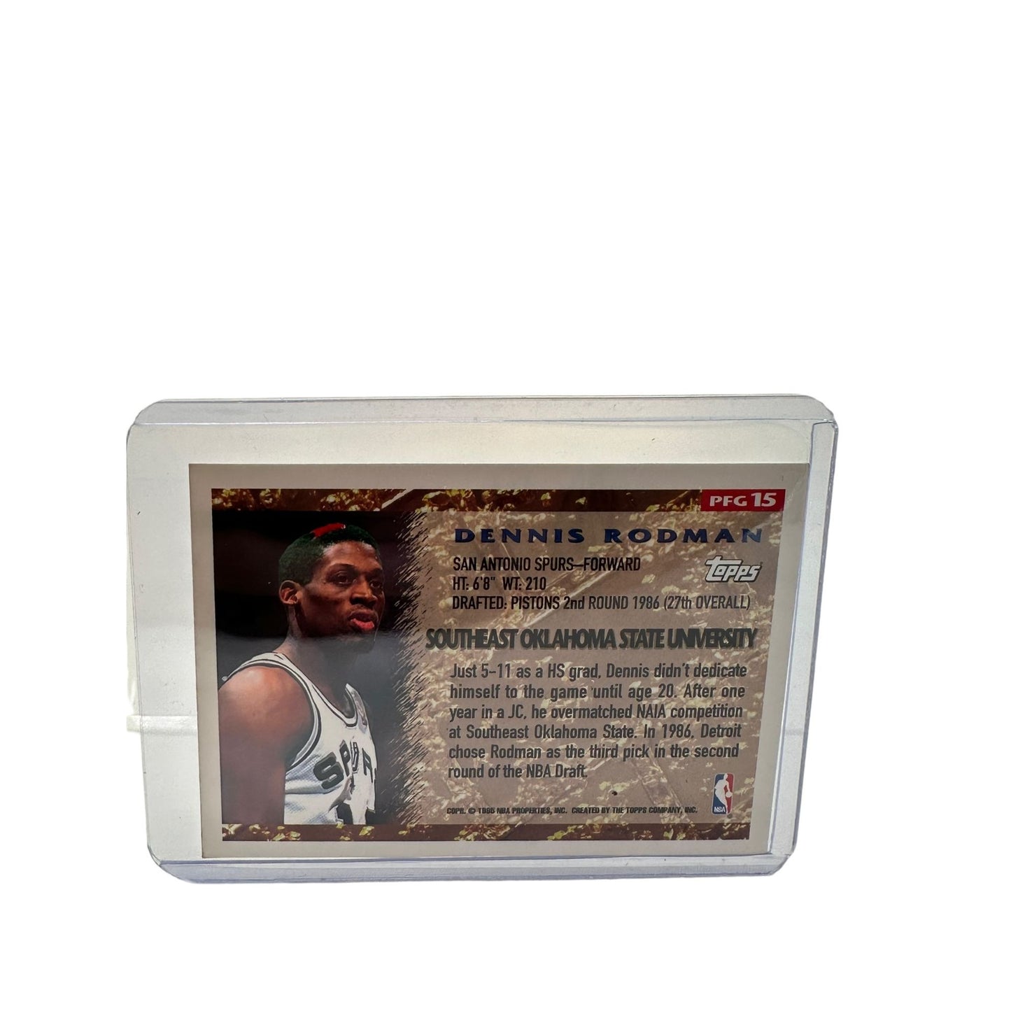 Vintage 1995-96 Topps Pan For Gold #PFG15 Dennis Rodman Sports Card Collectible