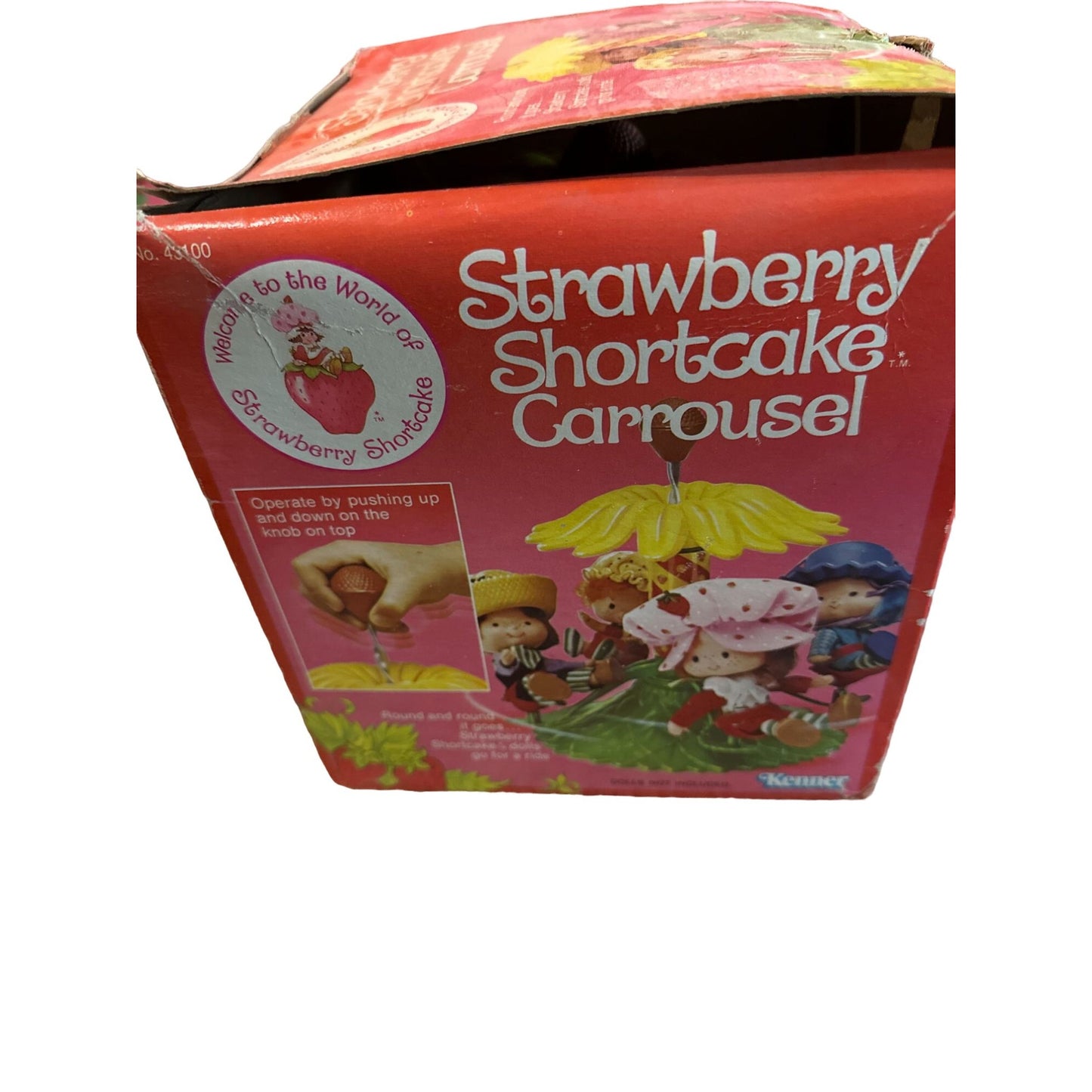 Vintage Kenner 1980s Strawberry Shortcake Sunflower Carousel Twirling Play Toy