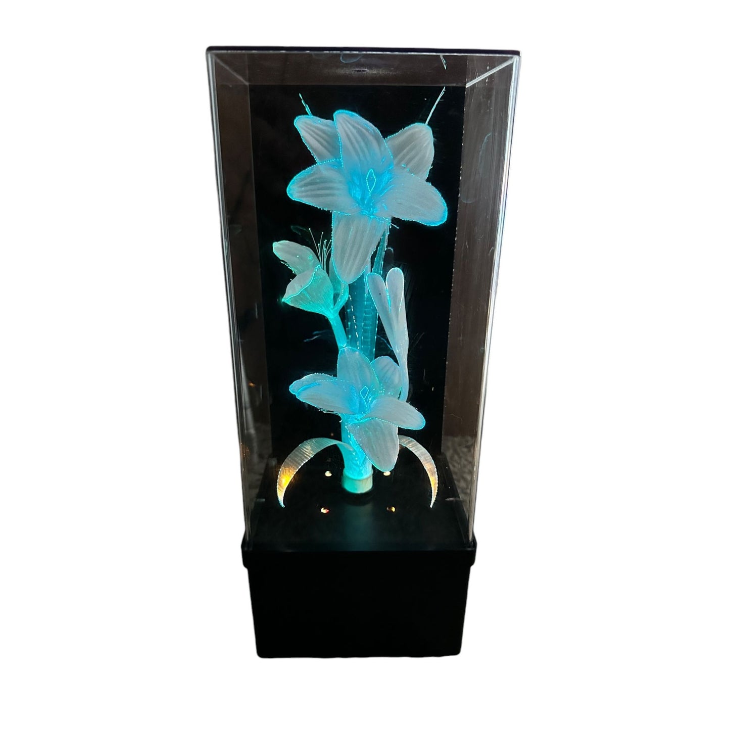 Light-Up LED Musical Fiber Optic Lamp Flower With Color-Changing Effects