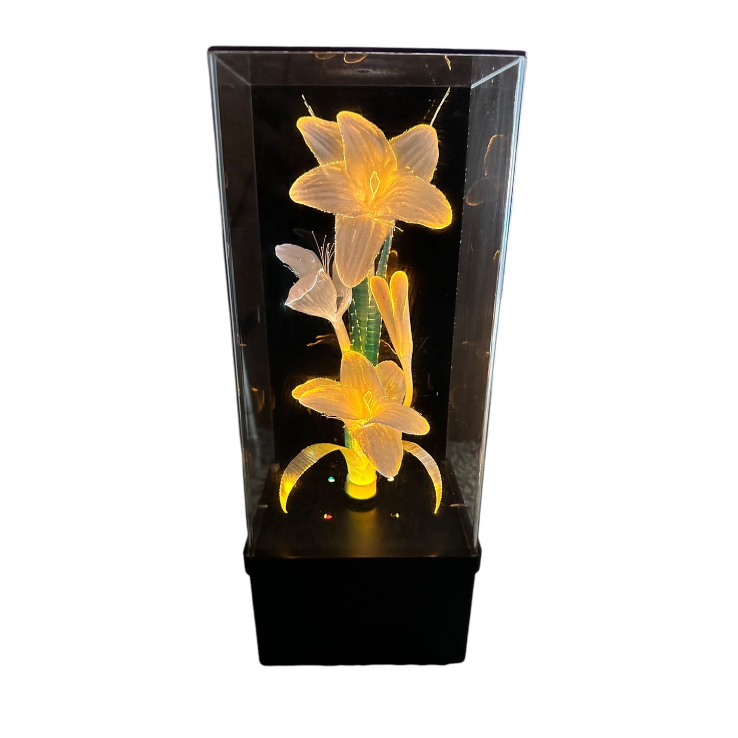 Light-Up LED Musical Fiber Optic Lamp Flower With Color-Changing Effects