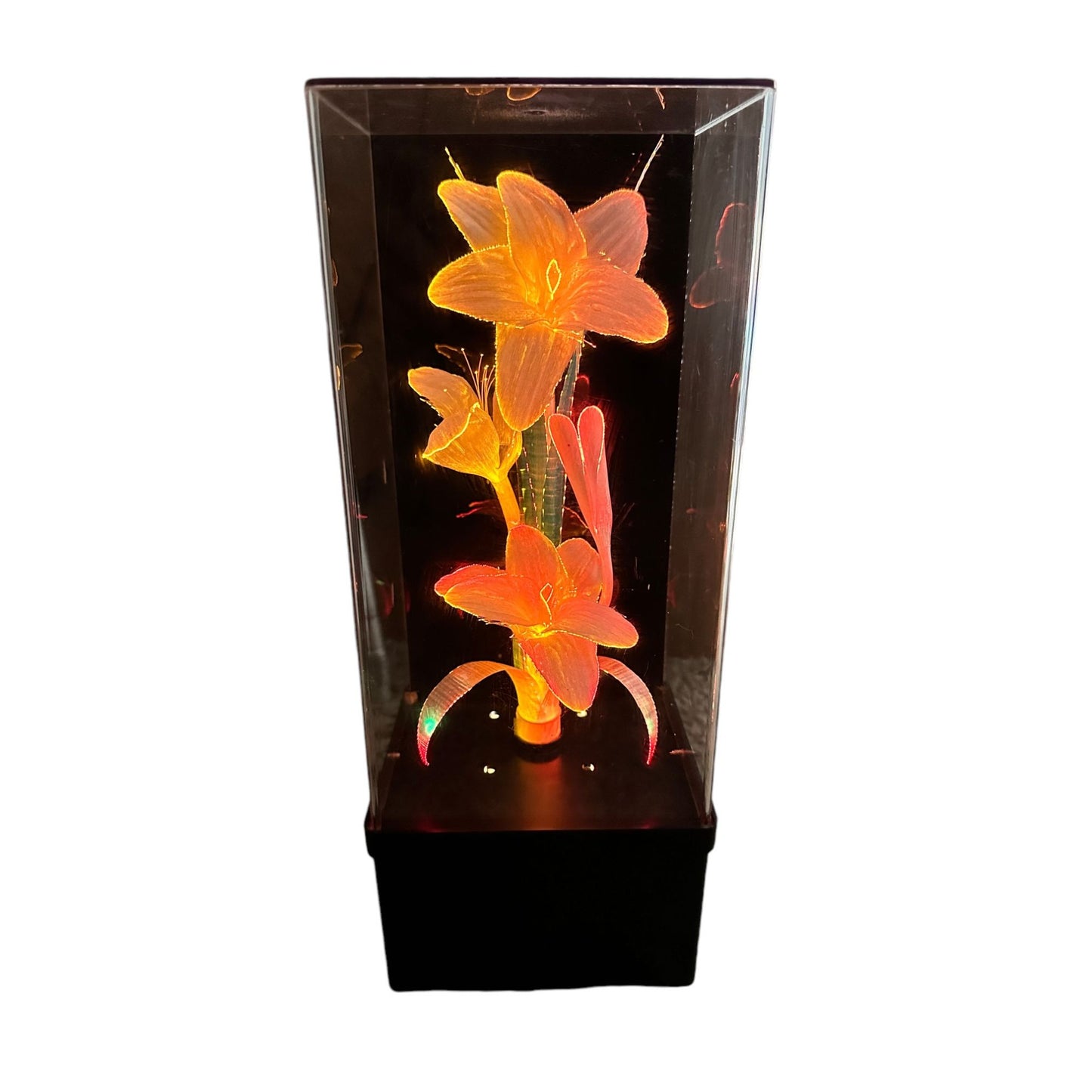 Light-Up LED Musical Fiber Optic Lamp Flower With Color-Changing Effects