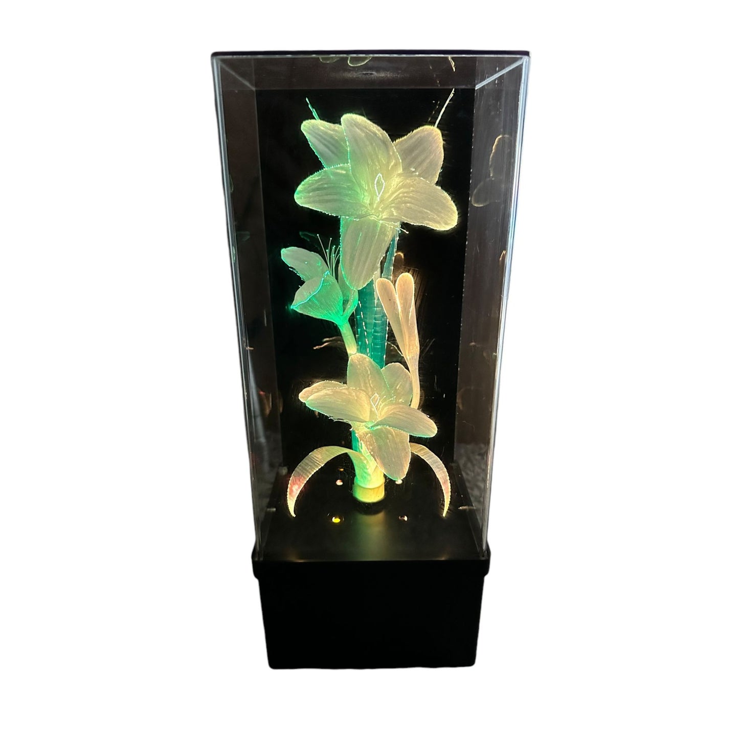 Light-Up LED Musical Fiber Optic Lamp Flower With Color-Changing Effects