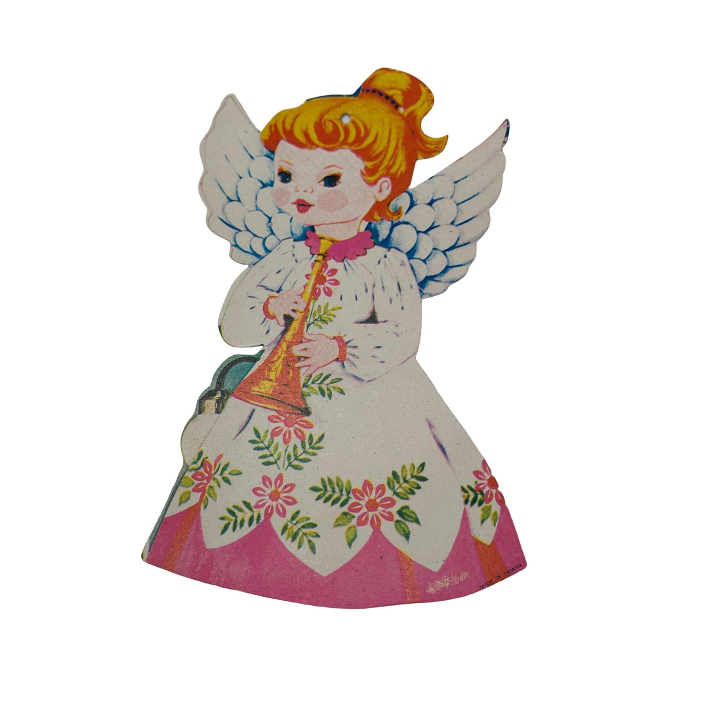 Vintage Rare Dennison Diecut Christmas Angel Choir Boy Cardboard Cutout