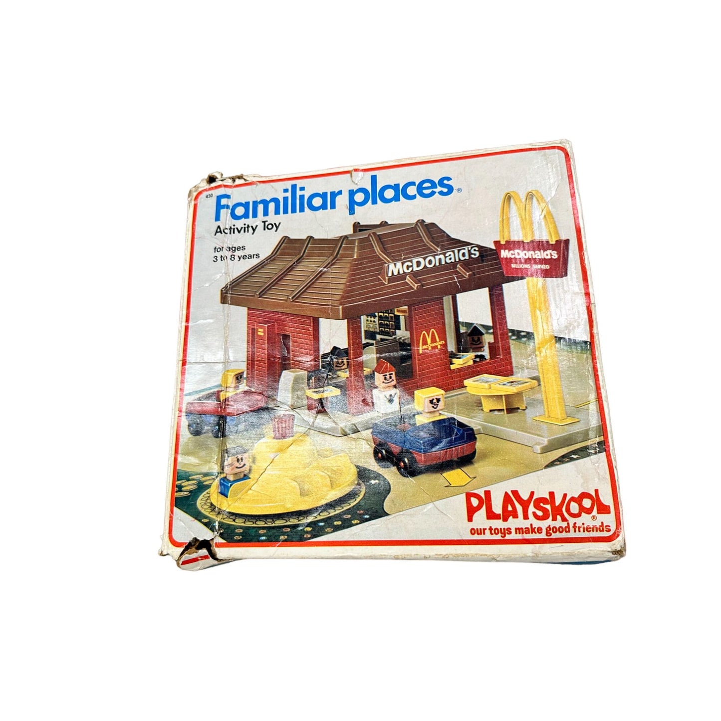 Vintage Playskool 1974 Familiar Places McDonalds Playset #430 No Sign