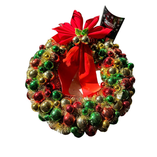 Vintage Christmas Ornaments Wreath Retro Holiday Decorations for Festive Charm