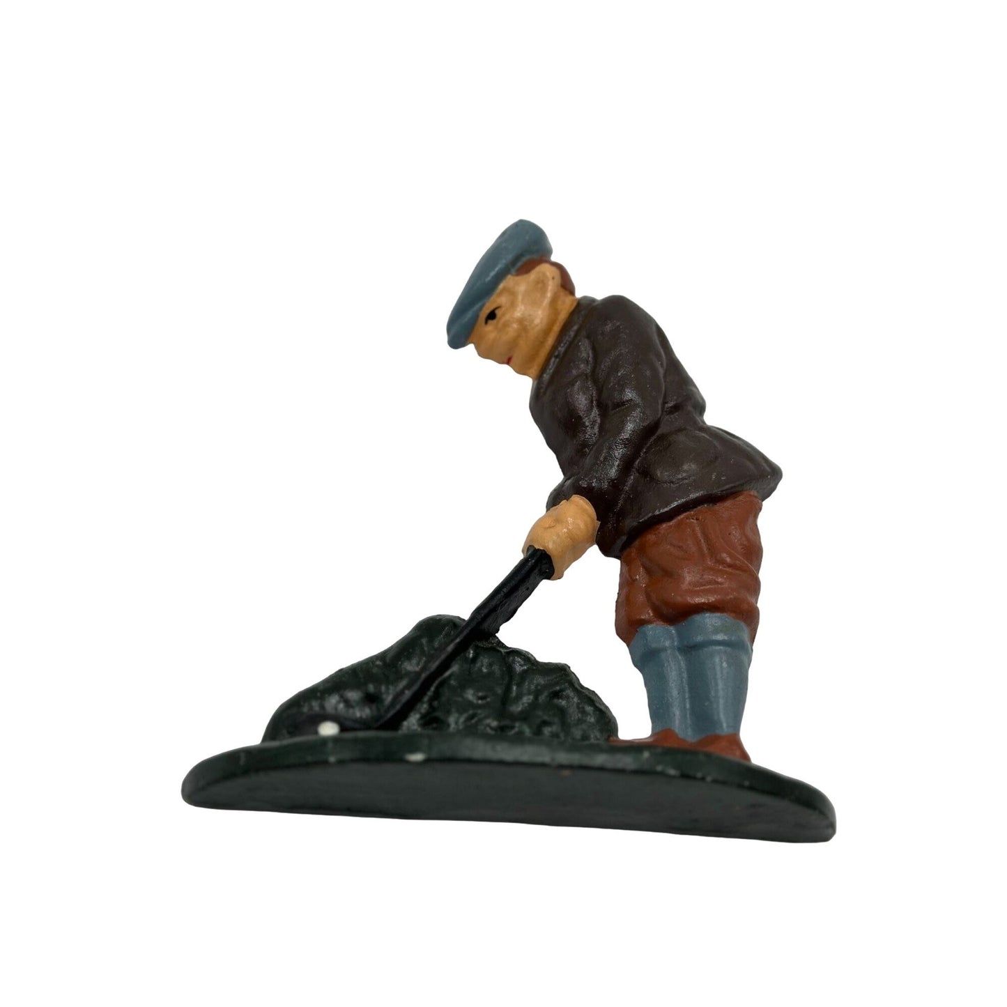 Vintage Cast Iron Golfer Door Stop/Bookend 6" W x 7" T Rare Collectible