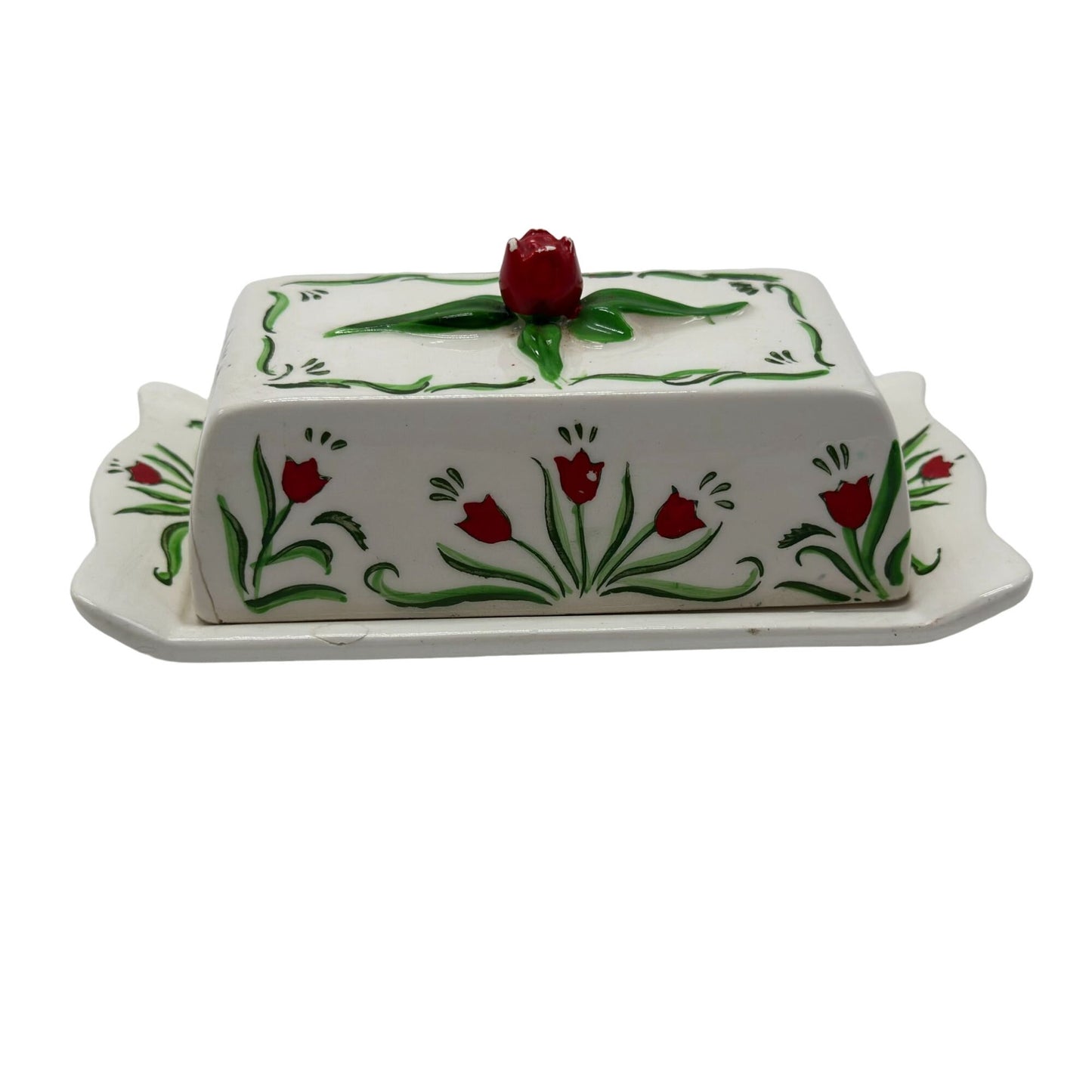 Vintage Yona by Shafford Tulip Tyme Butter Dish Japan Can Sold as Bundled