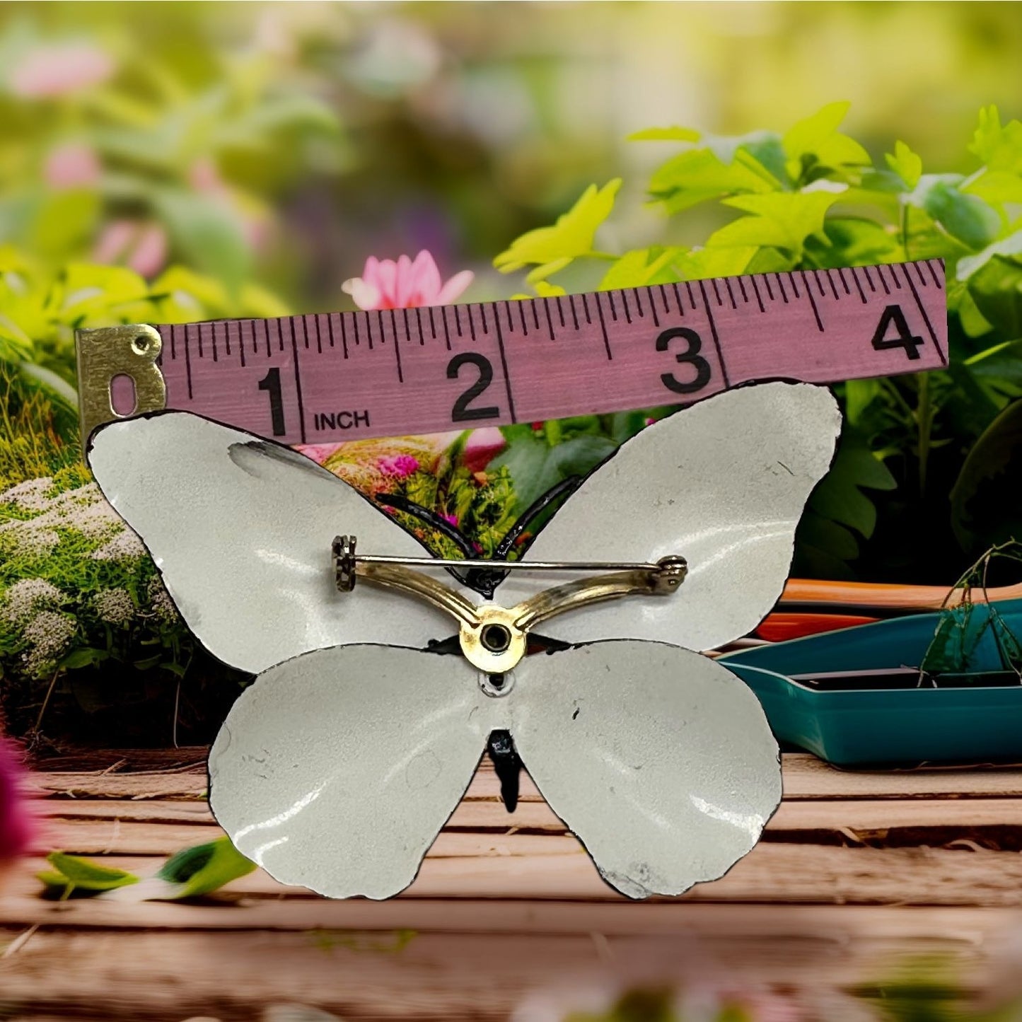 Vintage Enamel Butterfly Brooch/Pin Retro Collectible