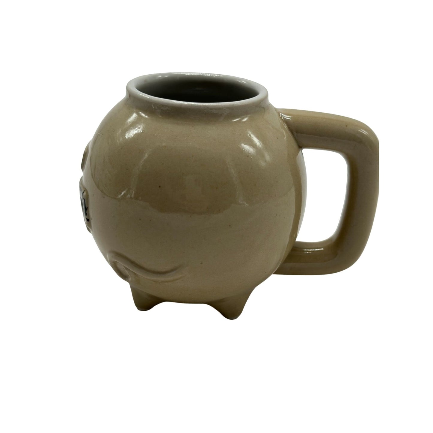 Vintage Male Chauvinist Pig Ceramic Piggy Mug Cup Tan/Beige Collectible Rare