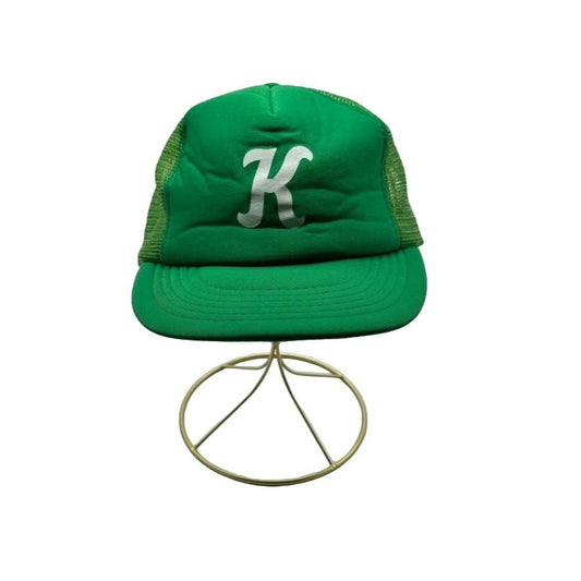 Vintage Designer Award K Green Adjustable SnapBack Trucker Hat Cap Retro Taiwan