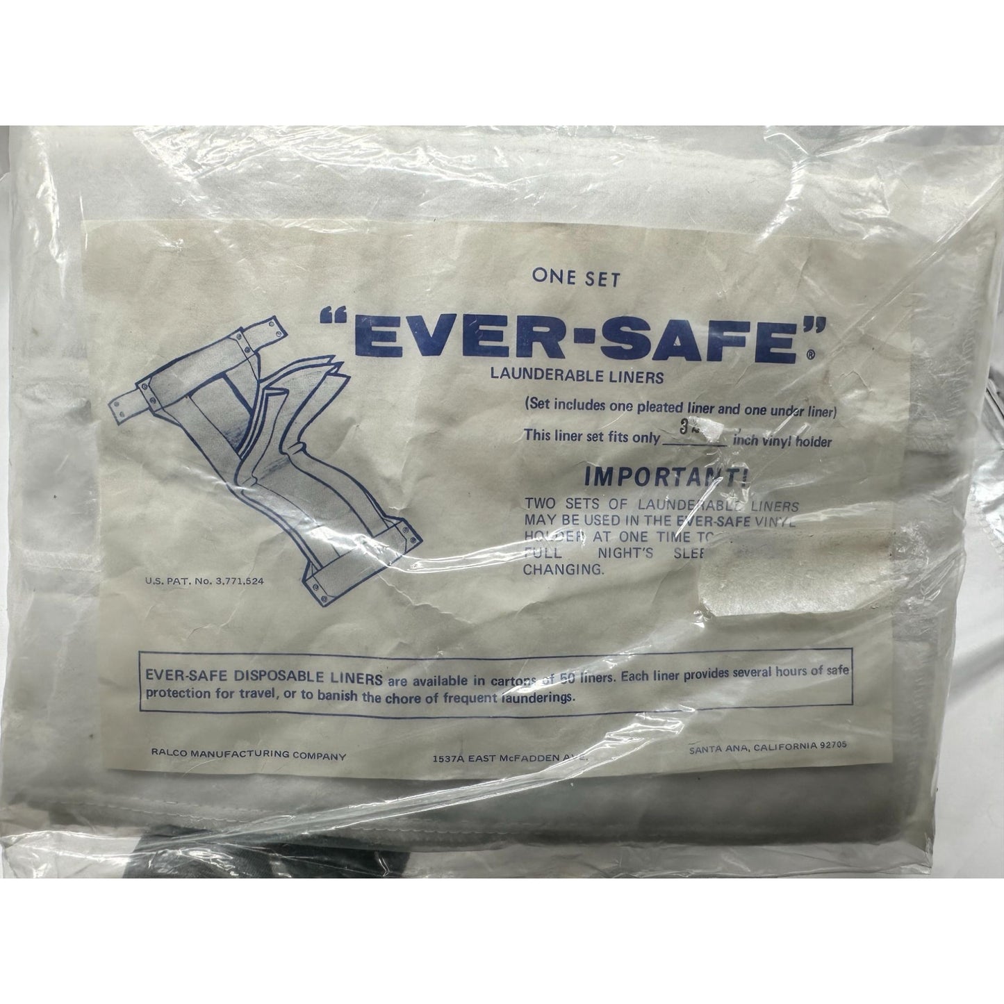 Ever-safe Launderable Liners One Complete Set New Ready for a Fresh Start