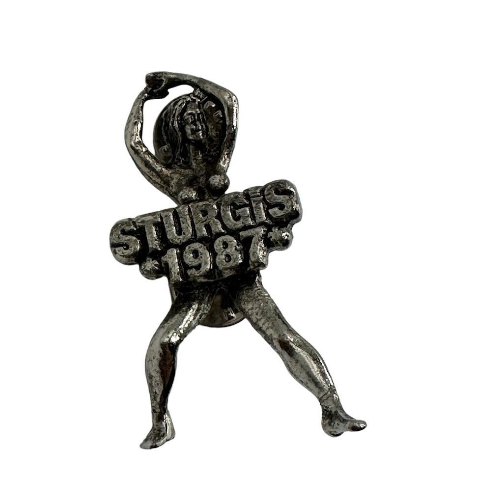 1987 Sturgis Vintage Motorcycle Rally Naked Lady Collectible Pin