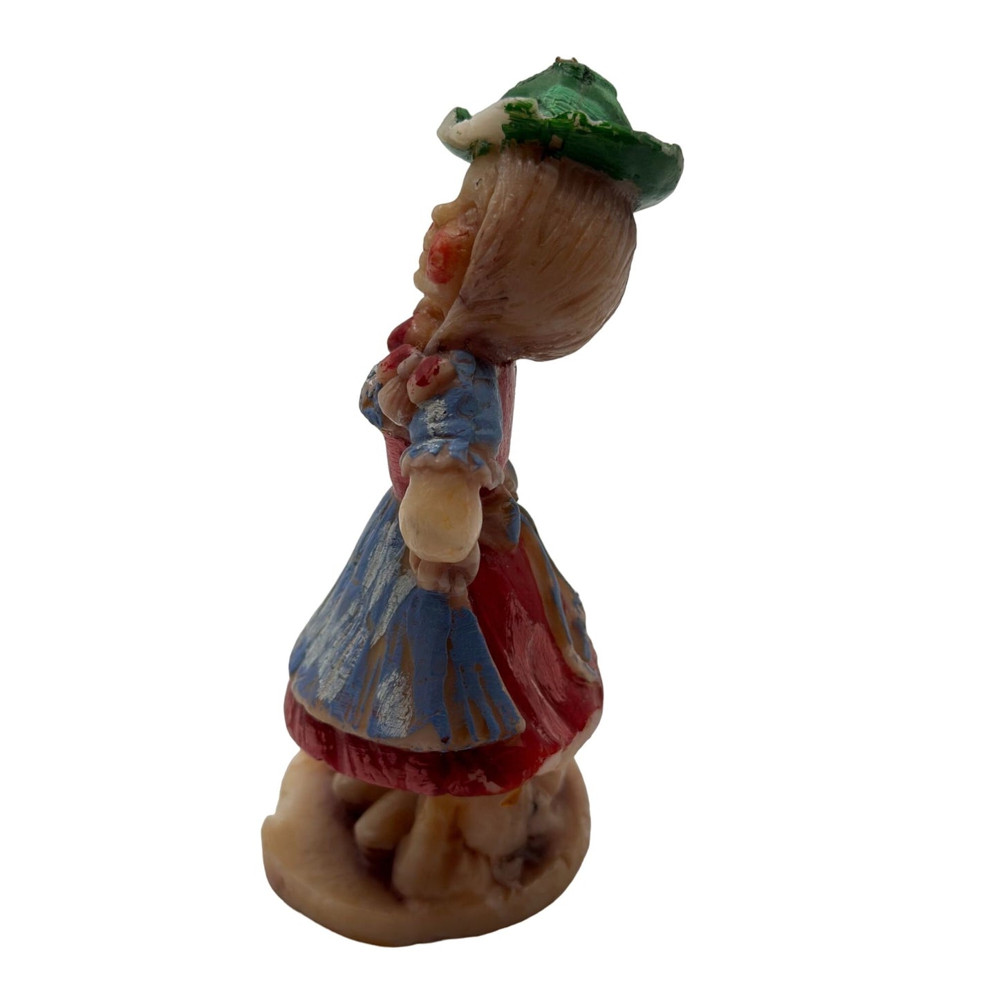 Vintage Novalum Candle Girl - Charming Collectible Figurine, Rare Find 6"x4"