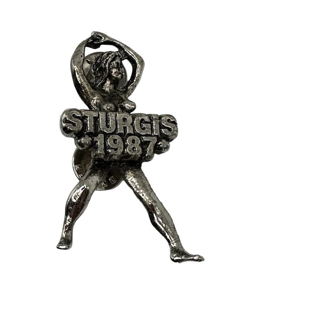 1987 Sturgis Vintage Motorcycle Rally Naked Lady Collectible Pin