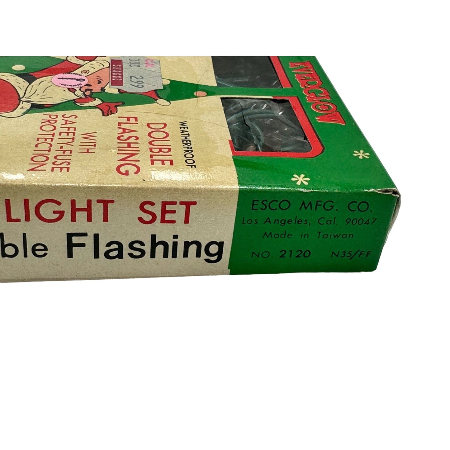 Vintage Everglow Weatherproof Double Flashing 35 Christmas String Light Set