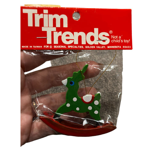 Vintage Trim Trends Not a Child Toy Red Horse Decorative Collectible Home Accent