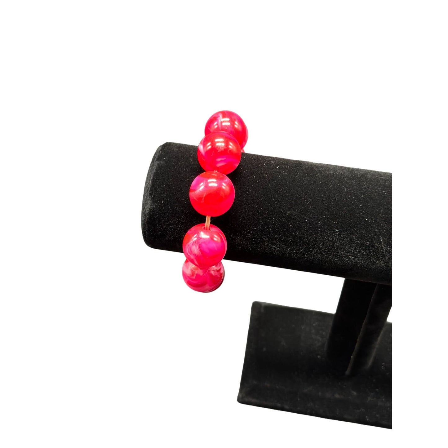 Vintage Womens Red Gumball Bracelet 6"