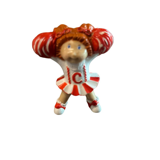 Vintage Cabbage Patch Kid 1984 Cheerleader Red Hair Girl Figure Mini Doll Toy