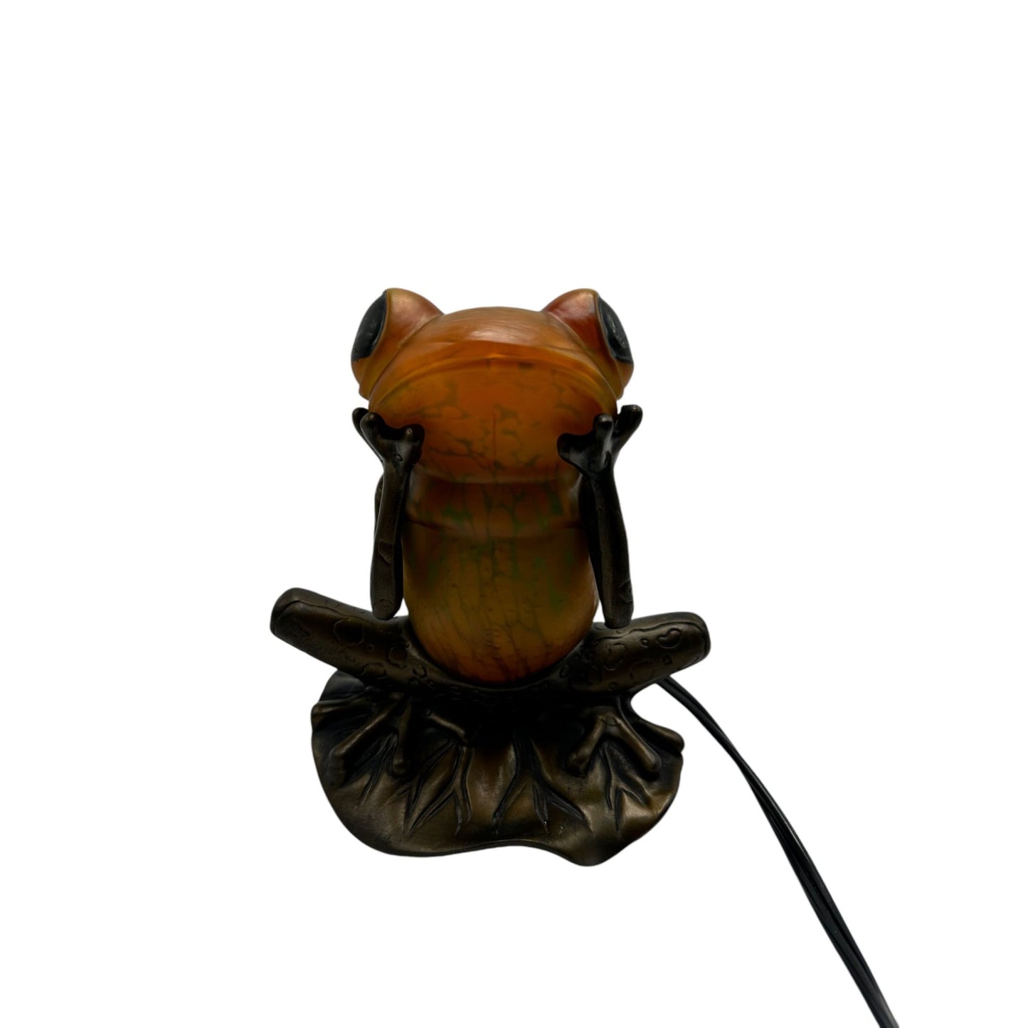 Vintage Tiffany Style Frog Lamp Night Light Quirky Frog Design Warm Red Light