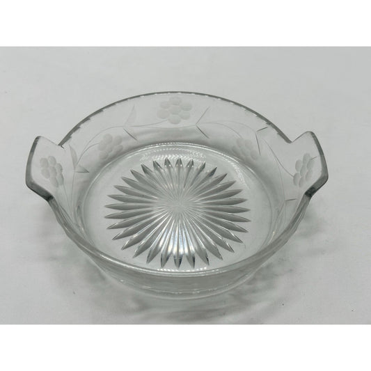 Vintage 1930 Elegant Glass Narrow Flute Colonial Relish Candy Dish Clear