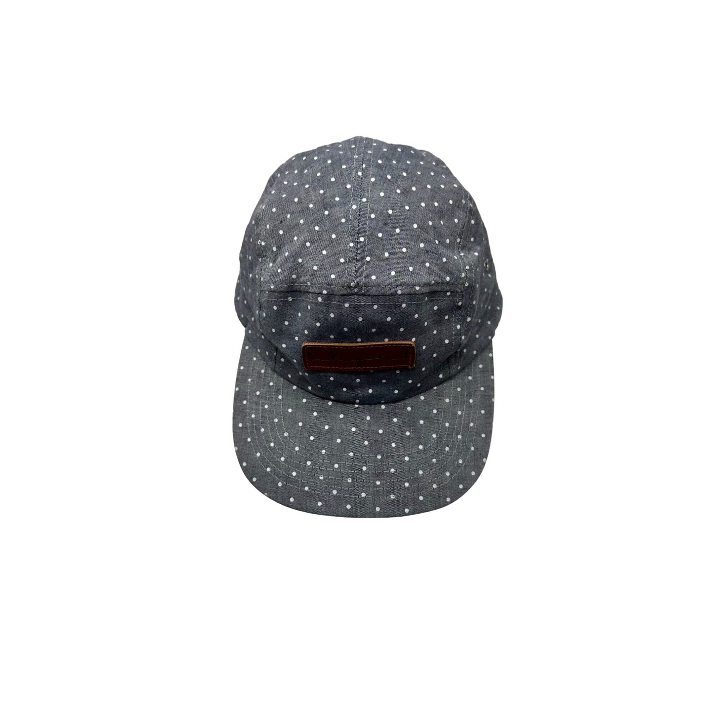 Skyed To Top it Off Blue Denim Polka Dots Baseball Cap Hat