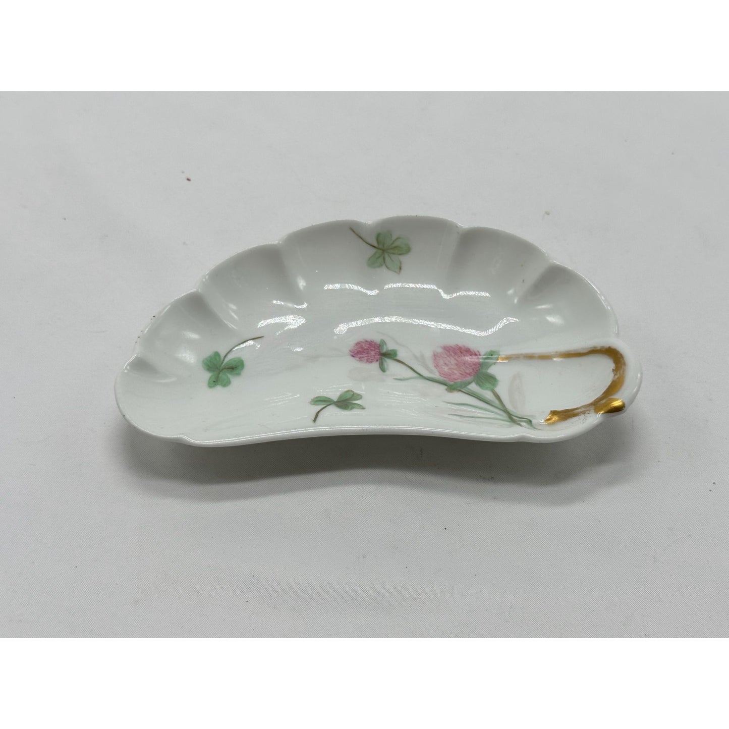 H&C Haviland Depose Limoges Pink Blue Yellow Floral Bone Dish Plate Backstamp