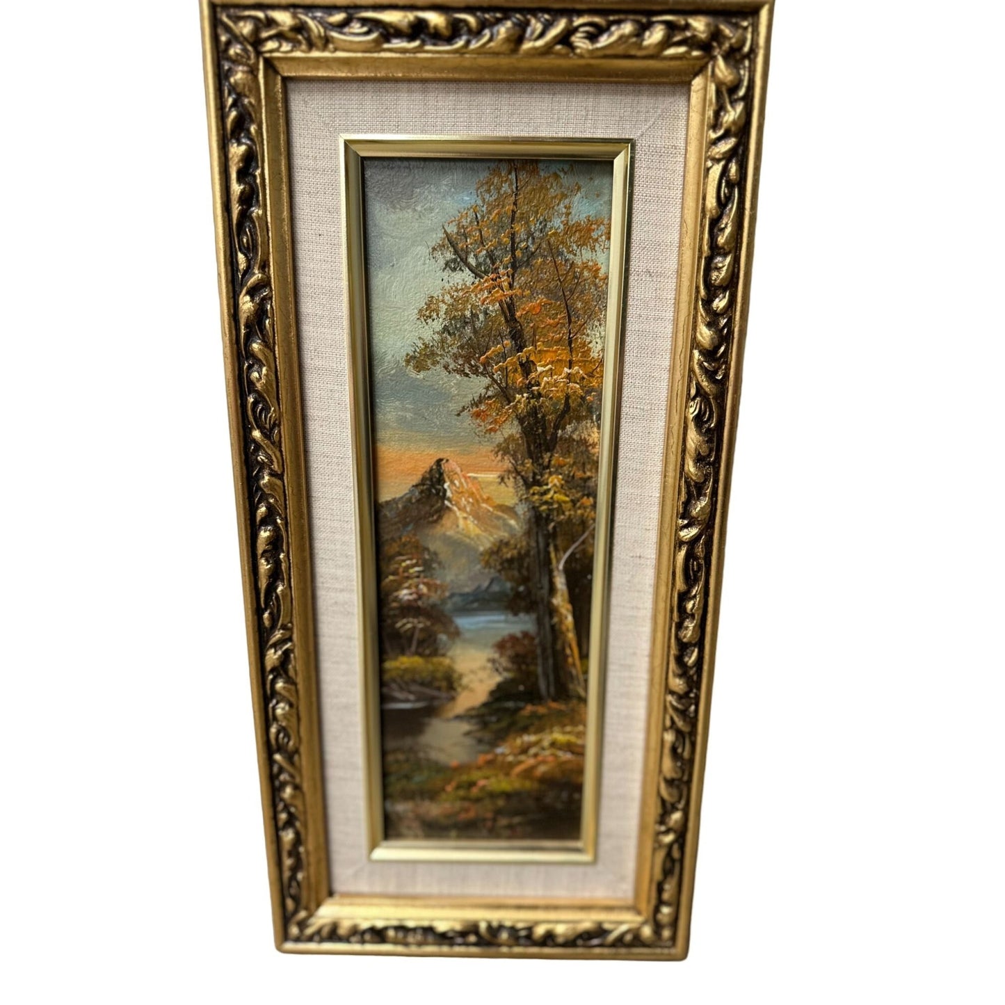 Miller Art Gallery Oil Landscape Painting Trees & Serene River Wall Art Frame