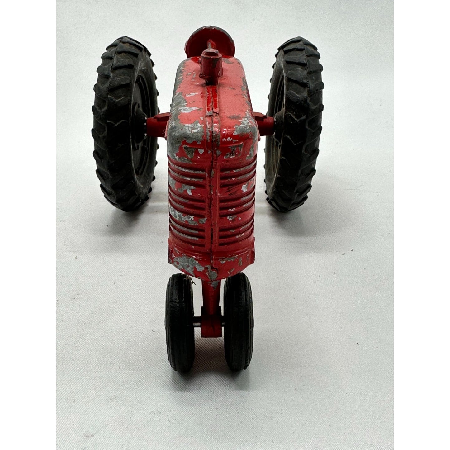 Antique Vintage Hubley 1950's Diecast Metal Red Farm Tractor Toy Collectible