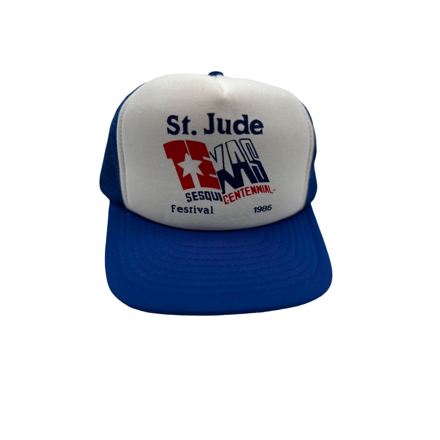 Vintage Trucker Snapback Hat St. Jude Texas Sesquicentennial Festival '86 Retro