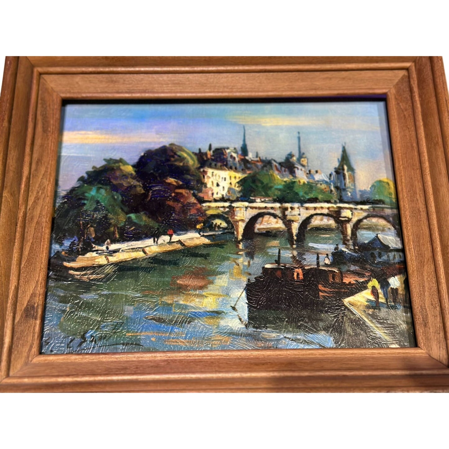 Edouard Le Saout "PARIS" Winde Art Print Wall Art Frame Signed 10.5"x 12.5"