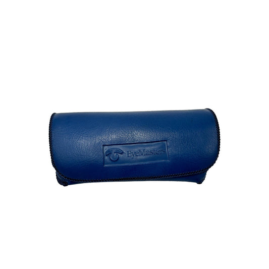 Vintage EyeMaster Blue Leather Unique Eyeglasses Case Collectible Retro Classic