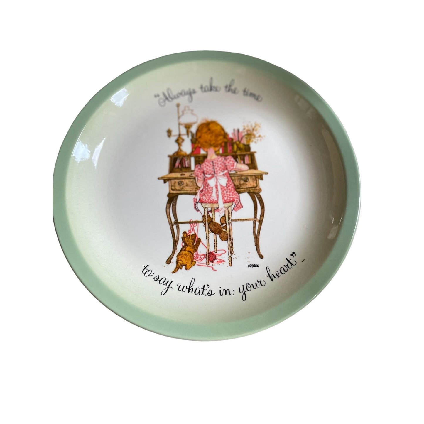 Holly Hobbie Decorative Plate Always Take The Time To Say Whats in Your Heart