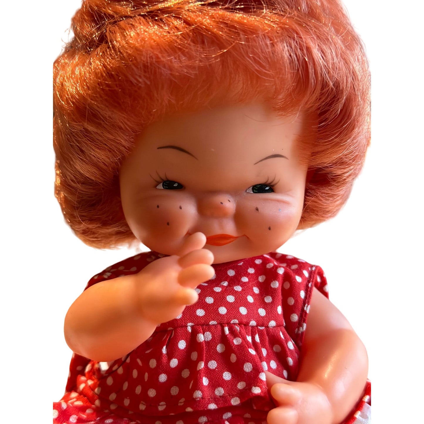 Vintage Goebel 1962 Charlot BYJ Vinyl #2908 Baby Girl Red Hair & Freckles Doll