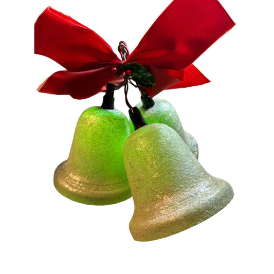 Vintage Ringalite Christmas Decorations - Retro Electrified Bells for Festive Charm