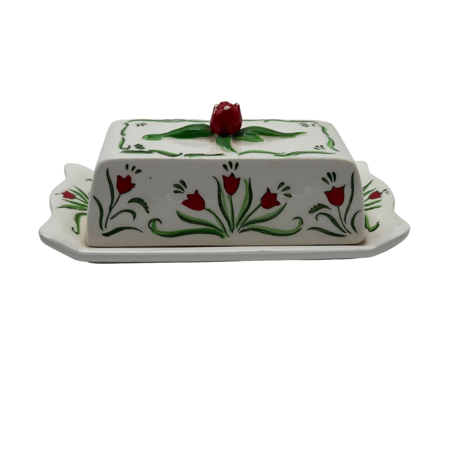 Vintage Yona by Shafford Tulip Tyme Butter Dish Japan Can Sold as Bundled