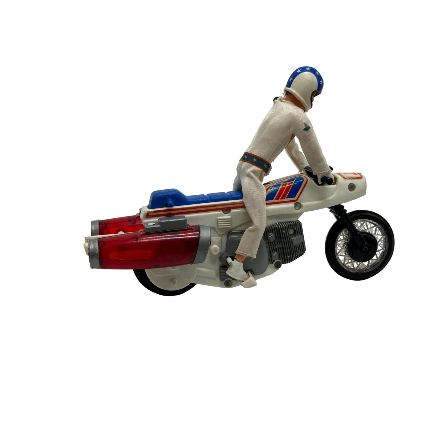 Vintage Evel Knievel Action Figure & Motorcycle Collectible Iconic Stuntman 1972