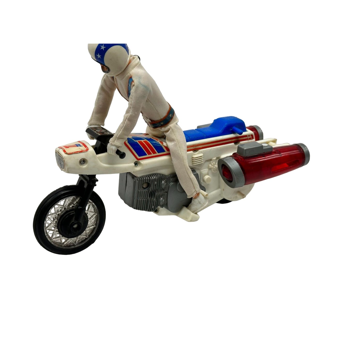 Vintage Evel Knievel Action Figure & Motorcycle Collectible Iconic Stuntman 1972