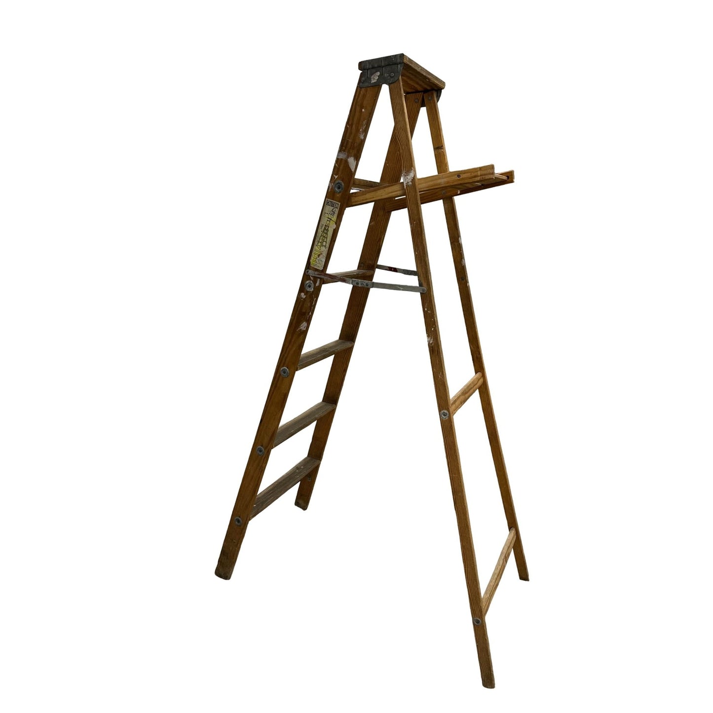 Vintage Watling Wooden Step Ladder Brown Lightweight 200 LBS  Size 4FT