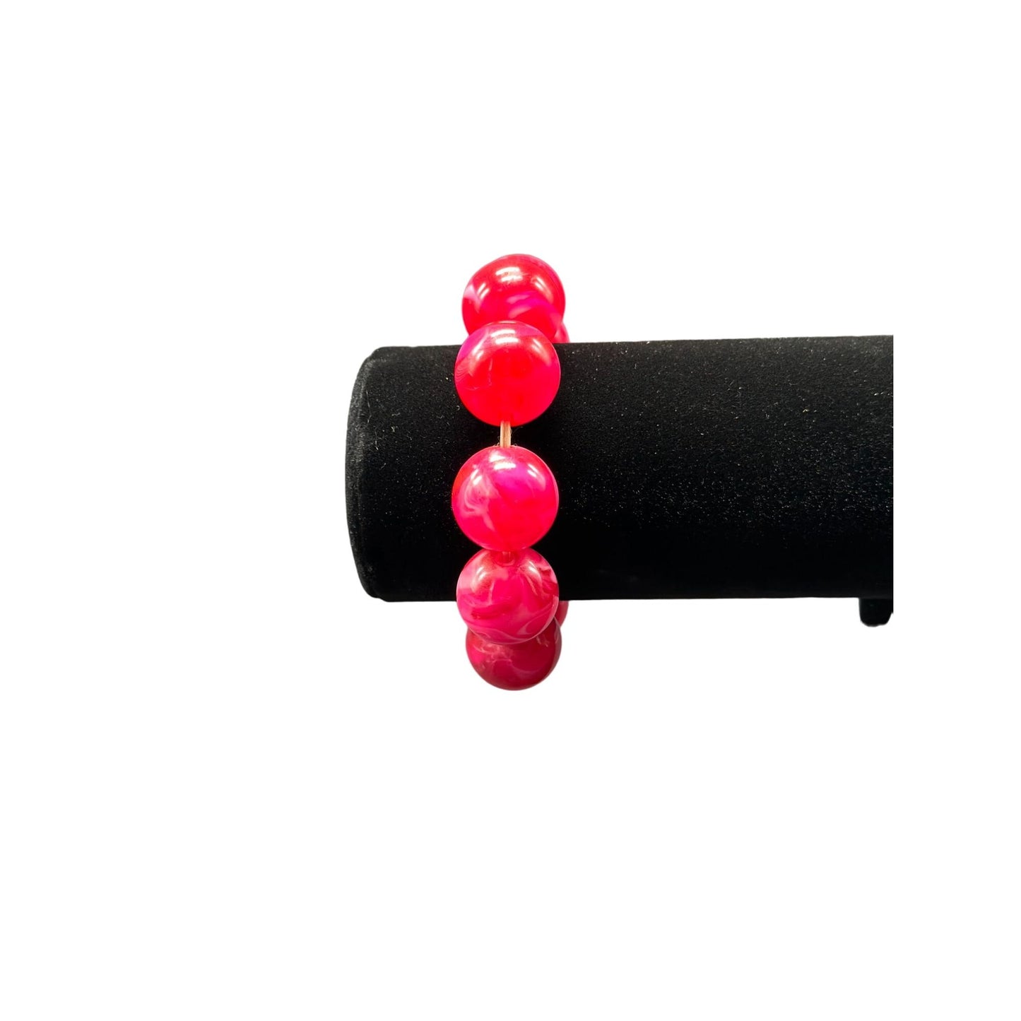 Vintage Womens Red Gumball Bracelet 6"