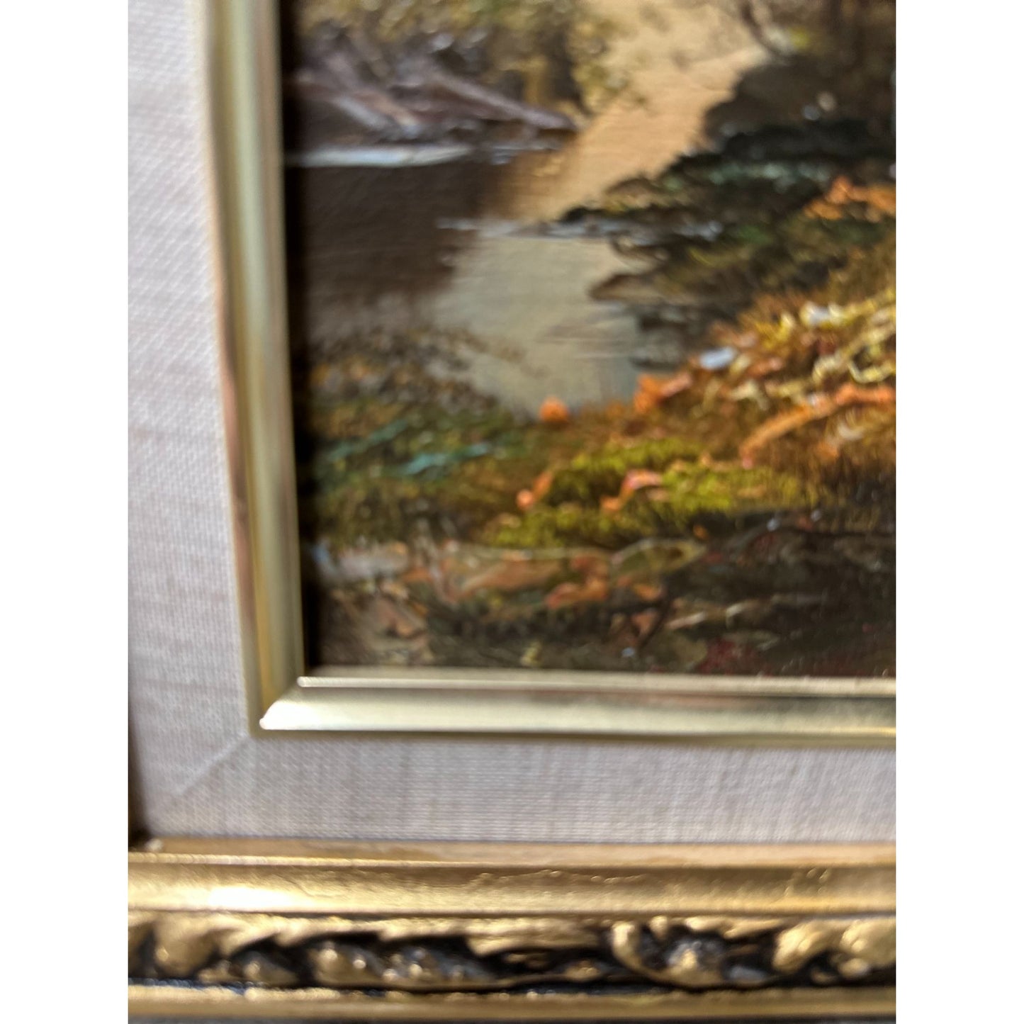 Miller Art Gallery Oil Landscape Painting Trees & Serene River Wall Art Frame