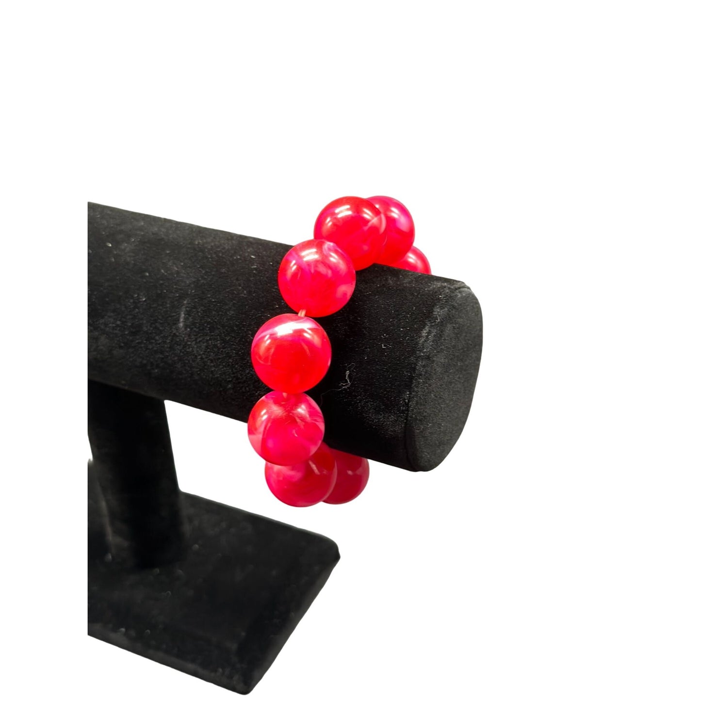 Vintage Womens Red Gumball Bracelet 6"