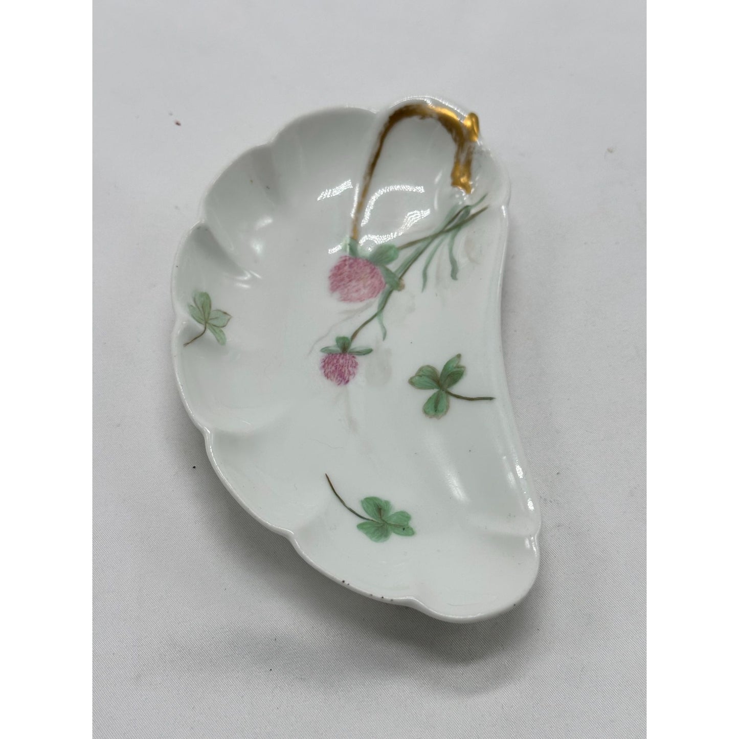 H&C Haviland Depose Limoges Pink Blue Yellow Floral Bone Dish Plate Backstamp