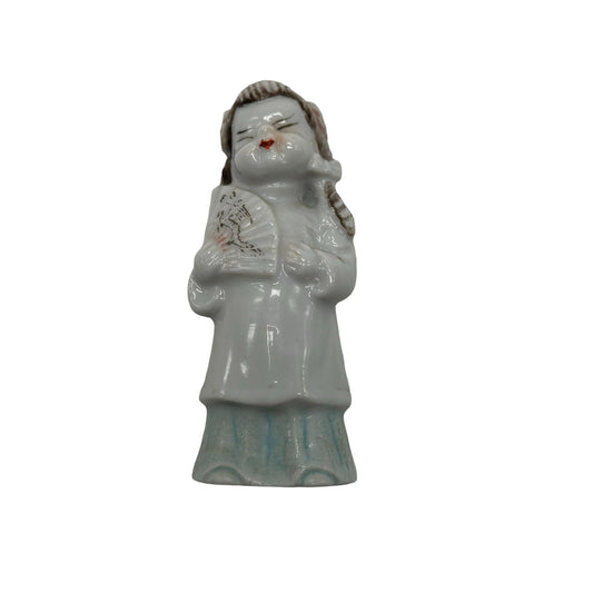 Vintage Ceramic Japanese Lady Figurine Home Decor Collectible 4" Japan Rare