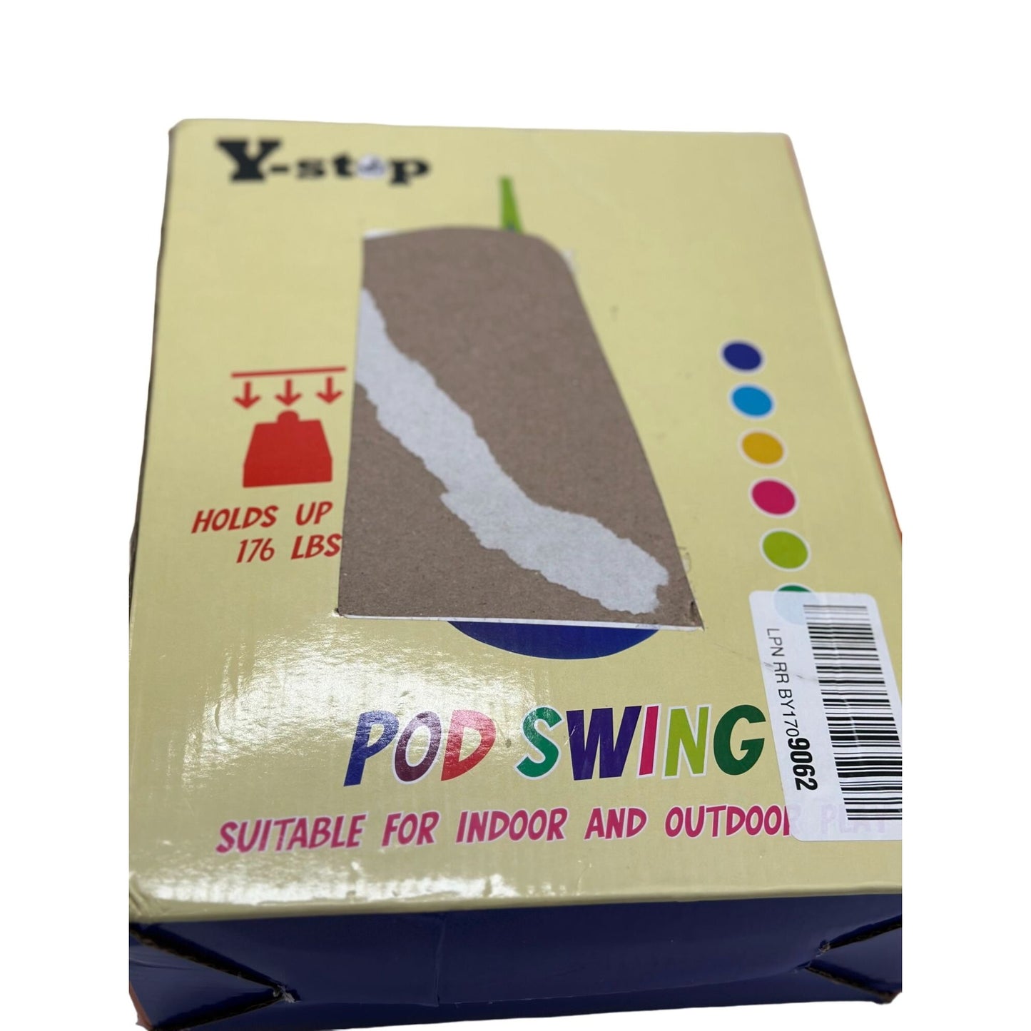 Y-stop Pod Swing Suitable for Indoor and Outdoor Green Holds up 176 LBS NIB