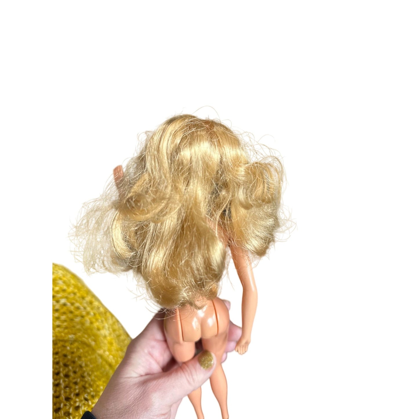 Vintage Mattel Inc 1966 Barbie Twisting Body As Is Blonde Hair Made in Malaysia